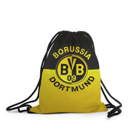 Рюкзак-мешок 3D с принтом Borussia Dortmund FC в Кировске, 100% полиэстер | плотность ткани — 200 г/м2, размер — 35 х 45 см; лямки — толстые шнурки, застежка на шнуровке, без карманов и подкладки | боруссия | германия | дортмунд | клуб | фк | футбол | футбольный