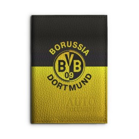 Обложка для автодокументов с принтом Borussia Dortmund FC в Кировске, натуральная кожа |  размер 19,9*13 см; внутри 4 больших “конверта” для документов и один маленький отдел — туда идеально встанут права | боруссия | германия | дортмунд | клуб | фк | футбол | футбольный