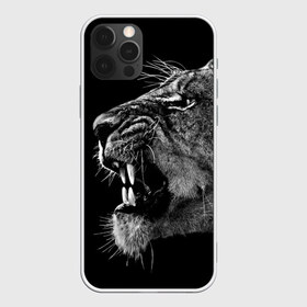 Чехол для iPhone 12 Pro Max с принтом Львица в Кировске, Силикон |  | Тематика изображения на принте: animal | fangs | head | lion | lioness | predator | teeth | wild | голова | дикая | животное | клыки | лев | львица | оскал | хищник
