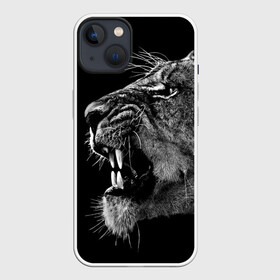 Чехол для iPhone 13 с принтом Львица в Кировске,  |  | animal | fangs | head | lion | lioness | predator | teeth | wild | голова | дикая | животное | клыки | лев | львица | оскал | хищник