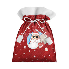 Подарочный 3D мешок с принтом HoHoHo в Кировске, 100% полиэстер | Размер: 29*39 см | Тематика изображения на принте: 2017 год | deer | ho | merry christmas | new year | santa | дед мороз | зима | клаус | новый год | ночь | праздник | рождество | санта | снег