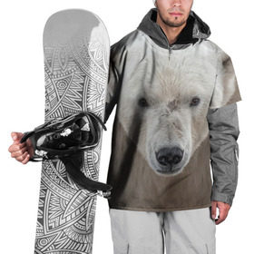 Накидка на куртку 3D с принтом Белый медведь в Кировске, 100% полиэстер |  | Тематика изображения на принте: animal | bear | eyes | head | north | polar | predator | white | wild | белый | взгляд | голова | дикий | животное | медведь | полярный | север | хищник
