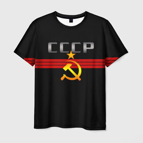 Мужская футболка 3D с принтом СССР в Кировске, 100% полиэфир | прямой крой, круглый вырез горловины, длина до линии бедер | советский | союз