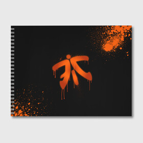 Альбом для рисования с принтом csgo - Fnatic (Black collection) в Кировске, 100% бумага
 | матовая бумага, плотность 200 мг. | Тематика изображения на принте: 0x000000123 | cs | csgo | fnatic | кс | ксго | фнатик