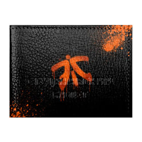 Обложка для студенческого билета с принтом cs:go - Fnatic (Black collection) в Кировске, натуральная кожа | Размер: 11*8 см; Печать на всей внешней стороне | Тематика изображения на принте: 0x000000123 | cs | csgo | fnatic | кс | ксго | фнатик