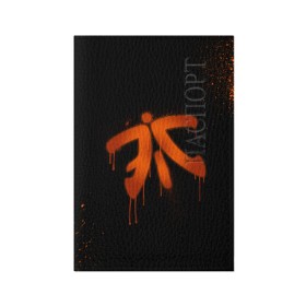 Обложка для паспорта матовая кожа с принтом cs:go - Fnatic (Black collection) в Кировске, натуральная матовая кожа | размер 19,3 х 13,7 см; прозрачные пластиковые крепления | Тематика изображения на принте: 0x000000123 | cs | csgo | fnatic | кс | ксго | фнатик