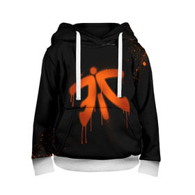 Детская толстовка 3D с принтом cs:go - Fnatic (Black collection) в Кировске, 100% полиэстер | двухслойный капюшон со шнурком для регулировки, мягкие манжеты на рукавах и по низу толстовки, спереди карман-кенгуру с мягким внутренним слоем | 0x000000123 | cs | csgo | fnatic | кс | ксго | фнатик