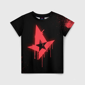 Детская футболка 3D с принтом cs:go - Astralis (Black collection) в Кировске, 100% гипоаллергенный полиэфир | прямой крой, круглый вырез горловины, длина до линии бедер, чуть спущенное плечо, ткань немного тянется | 0x000000123 | astralis | cs | csgo | астралис | кс | ксго