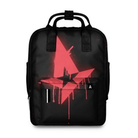 Женский рюкзак 3D с принтом cs:go - Astralis (Black collection) в Кировске, 100% полиэстер | лямки с регулируемой длиной, сверху ручки, чтобы рюкзак нести как сумку. Основное отделение закрывается на молнию, как и внешний карман. Внутри два дополнительных кармана, один из которых закрывается на молнию. По бокам два дополнительных кармашка, куда поместится маленькая бутылочка
 | Тематика изображения на принте: 0x000000123 | astralis | cs | csgo | астралис | кс | ксго