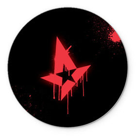 Коврик круглый с принтом cs:go - Astralis (Black collection) в Кировске, резина и полиэстер | круглая форма, изображение наносится на всю лицевую часть | 0x000000123 | astralis | cs | csgo | астралис | кс | ксго