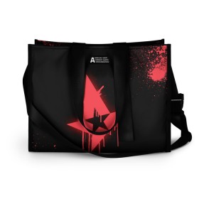 Сумка-шоппер 3D с принтом cs:go - Astralis (Black collection) в Кировске, 100% полиэстер | застегивается на металлическую кнопку; внутренний карман застегивается на молнию. Стенки укреплены специальным мягким материалом, чтобы защитить содержимое от несильных ударов
 | 0x000000123 | astralis | cs | csgo | астралис | кс | ксго