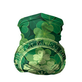 Бандана-труба 3D с принтом Ireland, Happy St. Patrick`s Day в Кировске, 100% полиэстер, ткань с особыми свойствами — Activecool | плотность 150‒180 г/м2; хорошо тянется, но сохраняет форму | Тематика изображения на принте: background | clover | four | green | happy st. patricks day | holiday | ireland | leaf | petal | plant | print | зеленый | ирландия | клевер | лепесток | лист | печать | праздник | растение | счастливого святого патрика | фон | четыре