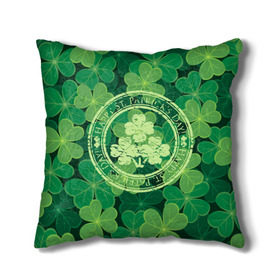 Подушка 3D с принтом Ireland, Happy St. Patrick`s Day в Кировске, наволочка – 100% полиэстер, наполнитель – холлофайбер (легкий наполнитель, не вызывает аллергию). | состоит из подушки и наволочки. Наволочка на молнии, легко снимается для стирки | background | clover | four | green | happy st. patricks day | holiday | ireland | leaf | petal | plant | print | зеленый | ирландия | клевер | лепесток | лист | печать | праздник | растение | счастливого святого патрика | фон | четыре