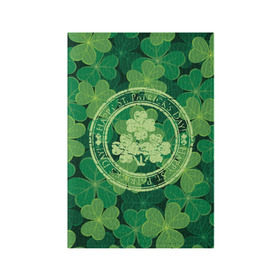 Обложка для паспорта матовая кожа с принтом Ireland, Happy St. Patrick`s Day в Кировске, натуральная матовая кожа | размер 19,3 х 13,7 см; прозрачные пластиковые крепления | background | clover | four | green | happy st. patricks day | holiday | ireland | leaf | petal | plant | print | зеленый | ирландия | клевер | лепесток | лист | печать | праздник | растение | счастливого святого патрика | фон | четыре