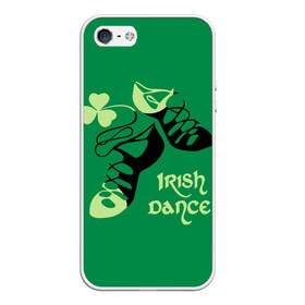 Чехол для iPhone 5/5S матовый с принтом Ireland Irish dance в Кировске, Силикон | Область печати: задняя сторона чехла, без боковых панелей | background | black | clover | dance | green | ireland | irish | petal | soft shoes | зеленый | ирландия | ирландский | клевер | лепесток | мягкая | обувь | танец | фон | черная