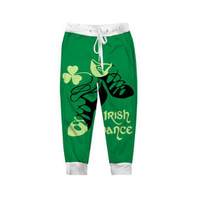 Детские брюки 3D с принтом Ireland, Irish dance в Кировске, 100% полиэстер | манжеты по низу, эластичный пояс регулируется шнурком, по бокам два кармана без застежек, внутренняя часть кармана из мелкой сетки | background | black | clover | dance | green | ireland | irish | petal | soft shoes | зеленый | ирландия | ирландский | клевер | лепесток | мягкая | обувь | танец | фон | черная