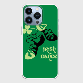 Чехол для iPhone 13 Pro с принтом Ireland, Irish dance в Кировске,  |  | background | black | clover | dance | green | ireland | irish | petal | soft shoes | зеленый | ирландия | ирландский | клевер | лепесток | мягкая | обувь | танец | фон | черная