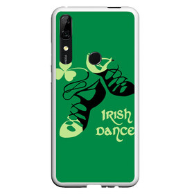 Чехол для Honor P Smart Z с принтом Ireland Irish dance в Кировске, Силикон | Область печати: задняя сторона чехла, без боковых панелей | Тематика изображения на принте: background | black | clover | dance | green | ireland | irish | petal | soft shoes | зеленый | ирландия | ирландский | клевер | лепесток | мягкая | обувь | танец | фон | черная