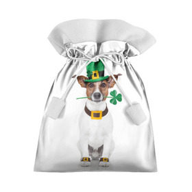 Подарочный 3D мешок с принтом Ирландия в Кировске, 100% полиэстер | Размер: 29*39 см | animal | breed | clover | dog | folk | fun | funny | hat | hero | ireland | irish | saint patrick | герой | животное | ирландия | ирландский | клевер | народный | порода | прикол | святой патрик | собака | шляпа | шутка