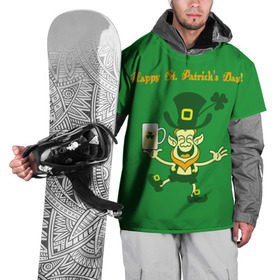 Накидка на куртку 3D с принтом Ирландия в Кировске, 100% полиэстер |  | Тематика изображения на принте: irish | st. patricks day | зеленый | ирландец | лепрекон