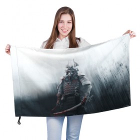 Флаг 3D с принтом Shadow Tactics в Кировске, 100% полиэстер | плотность ткани — 95 г/м2, размер — 67 х 109 см. Принт наносится с одной стороны | shogun | игра | меч | самурай | сегун | япония