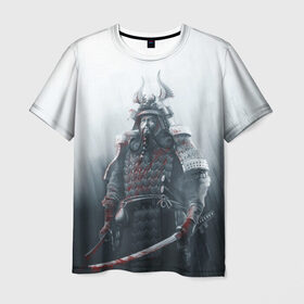 Мужская футболка 3D с принтом Shadow Tactics в Кировске, 100% полиэфир | прямой крой, круглый вырез горловины, длина до линии бедер | Тематика изображения на принте: shogun | игра | меч | самурай | сегун | япония