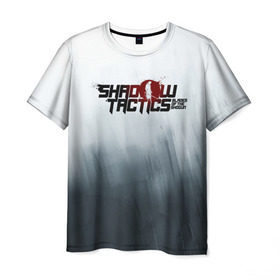 Мужская футболка 3D с принтом Shadow Tactics в Кировске, 100% полиэфир | прямой крой, круглый вырез горловины, длина до линии бедер | shogun | игра | меч | самурай | сегун | япония