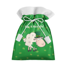 Подарочный 3D мешок с принтом Ирландия в Кировске, 100% полиэстер | Размер: 29*39 см | irish | sheep | st. patricks day | зеленый | ирландец | лепрекон | оваечка | овца
