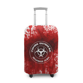 Чехол для чемодана 3D с принтом зомбиапокалипсис в Кировске, 86% полиэфир, 14% спандекс | двустороннее нанесение принта, прорези для ручек и колес | the walking dead | апокалипсис | замбиапокалипсис | зомби | кровь | ходячие мертвецы