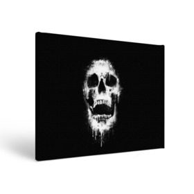 Холст прямоугольный с принтом Evil Skull в Кировске, 100% ПВХ |  | bone | dark | death | evil | hipster | skelet | skull | кости | скелет | темнота | хипстер | череп