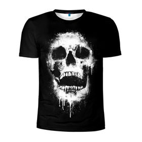 Мужская футболка 3D спортивная с принтом Evil Skull в Кировске, 100% полиэстер с улучшенными характеристиками | приталенный силуэт, круглая горловина, широкие плечи, сужается к линии бедра | bone | dark | death | evil | hipster | skelet | skull | кости | скелет | темнота | хипстер | череп