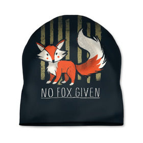Шапка 3D с принтом No Fox Given в Кировске, 100% полиэстер | универсальный размер, печать по всей поверхности изделия | animal | beast | fox | heart | love | orange | животное | зверь | лис | лиса | личиска | любовь | рыжая | сердце