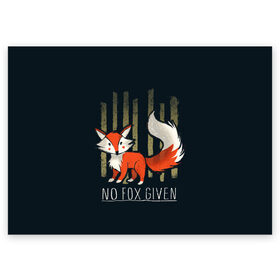 Поздравительная открытка с принтом No Fox Given в Кировске, 100% бумага | плотность бумаги 280 г/м2, матовая, на обратной стороне линовка и место для марки
 | Тематика изображения на принте: animal | beast | fox | heart | love | orange | животное | зверь | лис | лиса | личиска | любовь | рыжая | сердце