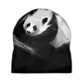 Шапка 3D с принтом Молочная панда в Кировске, 100% полиэстер | универсальный размер, печать по всей поверхности изделия | animal | bear | beast | milk | nature | panda | животное | зверь | медведь | молоко | панда | природа