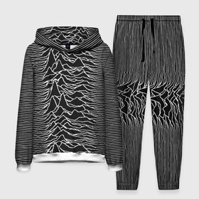 Мужской костюм 3D (с толстовкой) с принтом Joy Division. Unknown Pleasures в Кировске,  |  | Тематика изображения на принте: joy division | альбом | волны | горы | линии | обложка | панк | рок