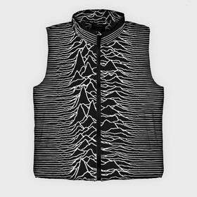 Мужской жилет утепленный 3D с принтом Joy Division. Unknown Pleasures в Кировске,  |  | Тематика изображения на принте: joy division | альбом | волны | горы | линии | обложка | панк | рок