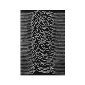 Обложка для паспорта матовая кожа с принтом Joy Division. Unknown Pleasures в Кировске, натуральная матовая кожа | размер 19,3 х 13,7 см; прозрачные пластиковые крепления | joy division | альбом | волны | горы | линии | обложка | панк | рок