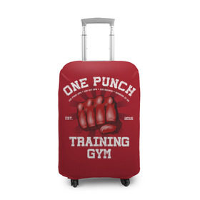 Чехол для чемодана 3D с принтом One Punch Gym в Кировске, 86% полиэфир, 14% спандекс | двустороннее нанесение принта, прорези для ручек и колес | boxing | combat | fight | fighter | kickboxing | muay thai | wrestling | боец | бой | бокс | боксер | драка | кикбоксинг | май тай