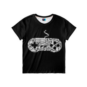 Детская футболка 3D с принтом Gamer в Кировске, 100% гипоаллергенный полиэфир | прямой крой, круглый вырез горловины, длина до линии бедер, чуть спущенное плечо, ткань немного тянется | gamer | jostik | pro