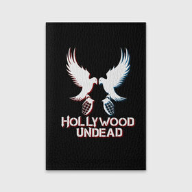Обложка для паспорта матовая кожа с принтом Hollywood Undead в Кировске, натуральная матовая кожа | размер 19,3 х 13,7 см; прозрачные пластиковые крепления | Тематика изображения на принте: hollywood undead
