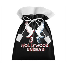 Подарочный 3D мешок с принтом Hollywood Undead в Кировске, 100% полиэстер | Размер: 29*39 см | Тематика изображения на принте: hollywood undead
