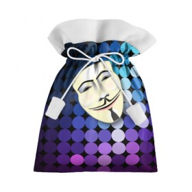 Подарочный 3D мешок с принтом Анонимус в Кировске, 100% полиэстер | Размер: 29*39 см | anonymous | www | интернет | маска | свобода | хакер