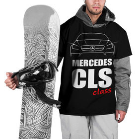 Накидка на куртку 3D с принтом Mercedes CLS Class в Кировске, 100% полиэстер |  | mercedes benz | mercedes cls 63 amg | авто | автомобиль | машина | мерседес | тачка