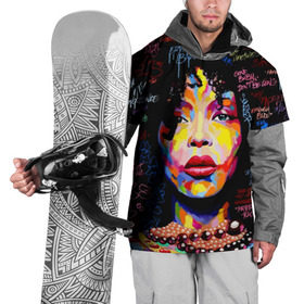 Накидка на куртку 3D с принтом Ямайка, девушка в Кировске, 100% полиэстер |  | девушка | портрет | ямайка | яркий