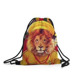 Рюкзак-мешок 3D с принтом Ямайка лев в Кировске, 100% полиэстер | плотность ткани — 200 г/м2, размер — 35 х 45 см; лямки — толстые шнурки, застежка на шнуровке, без карманов и подкладки | jamaica | lion
