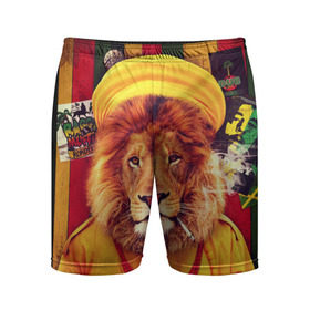 Мужские шорты 3D спортивные с принтом Ямайка лев в Кировске,  |  | jamaica | lion