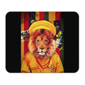 Коврик для мышки прямоугольный с принтом Ямайка лев в Кировске, натуральный каучук | размер 230 х 185 мм; запечатка лицевой стороны | jamaica | lion