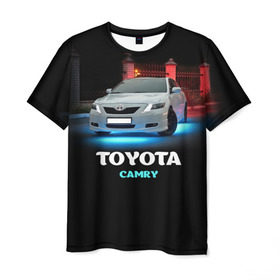 Мужская футболка 3D с принтом Toyota Camry в Кировске, 100% полиэфир | прямой крой, круглый вырез горловины, длина до линии бедер | Тематика изображения на принте: camry | toyota | авто. автомобиль | камри | машина | тачка | тойота