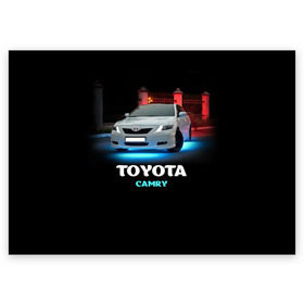 Поздравительная открытка с принтом Toyota Camry в Кировске, 100% бумага | плотность бумаги 280 г/м2, матовая, на обратной стороне линовка и место для марки
 | camry | toyota | авто. автомобиль | камри | машина | тачка | тойота