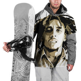 Накидка на куртку 3D с принтом Ямайка, Боб Марли в Кировске, 100% полиэстер |  | bob marley | reggae
